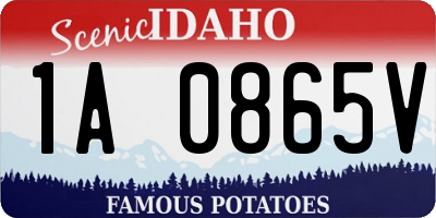ID license plate 1A0865V