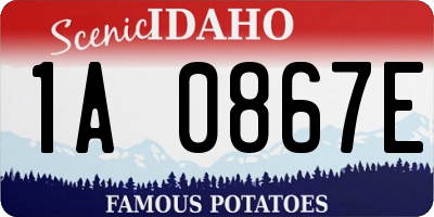ID license plate 1A0867E