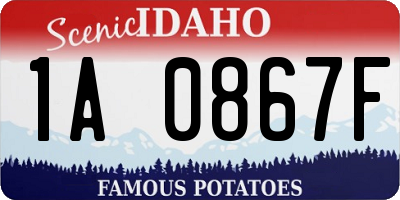 ID license plate 1A0867F