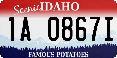 ID license plate 1A0867I