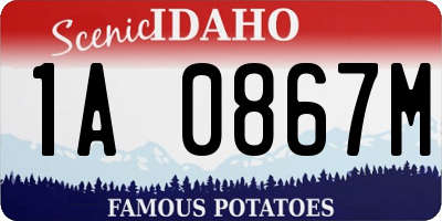 ID license plate 1A0867M