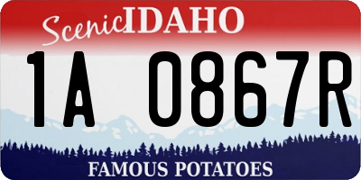 ID license plate 1A0867R