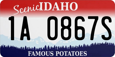 ID license plate 1A0867S