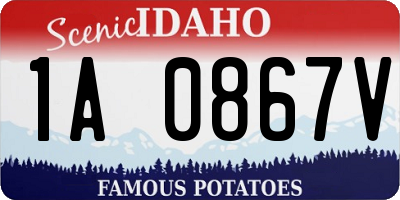 ID license plate 1A0867V