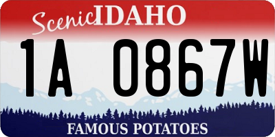 ID license plate 1A0867W