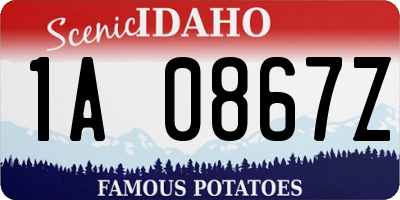 ID license plate 1A0867Z