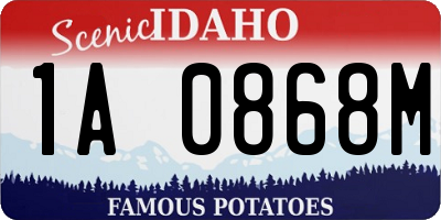 ID license plate 1A0868M