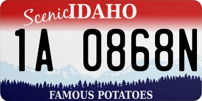 ID license plate 1A0868N