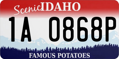 ID license plate 1A0868P