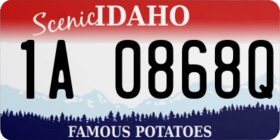 ID license plate 1A0868Q