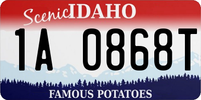 ID license plate 1A0868T