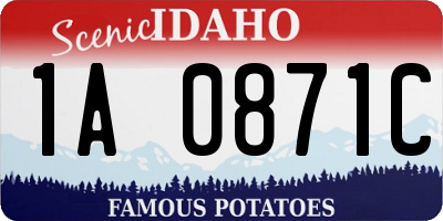ID license plate 1A0871C