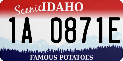 ID license plate 1A0871E