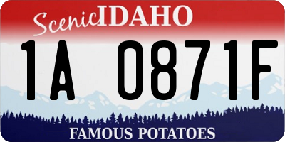 ID license plate 1A0871F