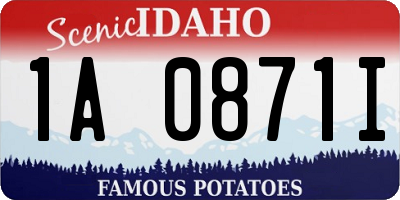 ID license plate 1A0871I