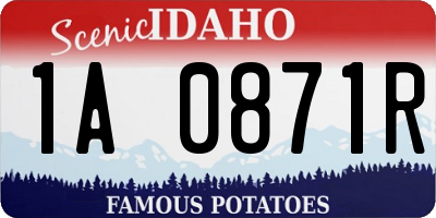 ID license plate 1A0871R