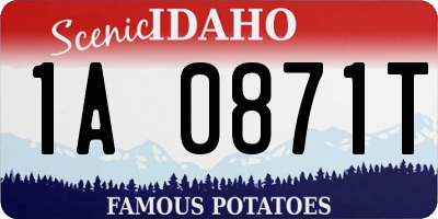 ID license plate 1A0871T