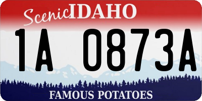 ID license plate 1A0873A