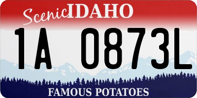ID license plate 1A0873L