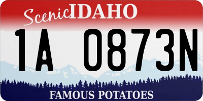 ID license plate 1A0873N