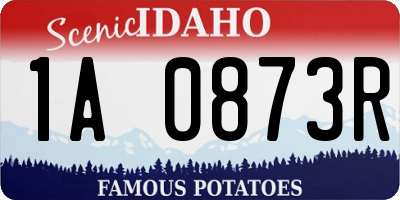ID license plate 1A0873R