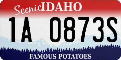 ID license plate 1A0873S