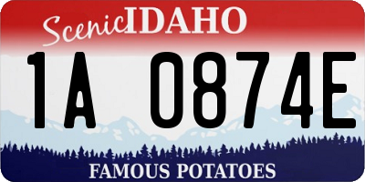 ID license plate 1A0874E