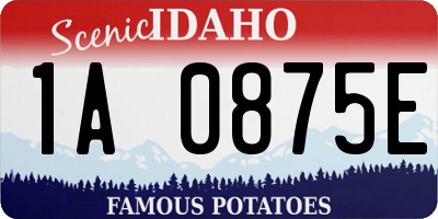 ID license plate 1A0875E