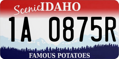 ID license plate 1A0875R