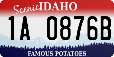 ID license plate 1A0876B