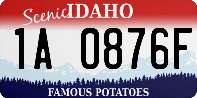 ID license plate 1A0876F