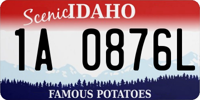 ID license plate 1A0876L