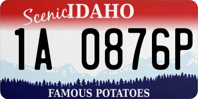 ID license plate 1A0876P