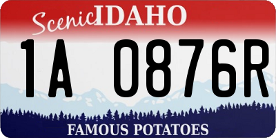 ID license plate 1A0876R