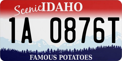 ID license plate 1A0876T