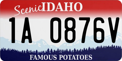 ID license plate 1A0876V
