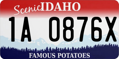 ID license plate 1A0876X