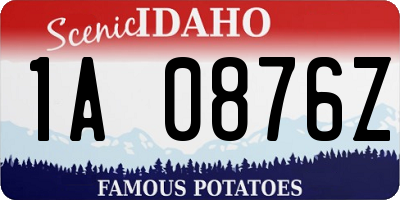 ID license plate 1A0876Z