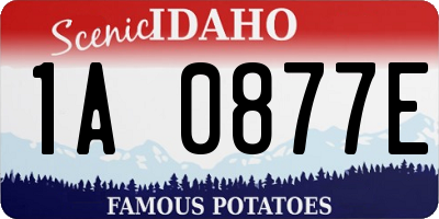 ID license plate 1A0877E