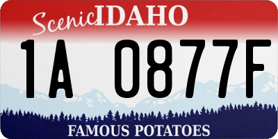 ID license plate 1A0877F