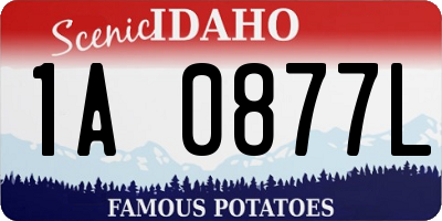 ID license plate 1A0877L