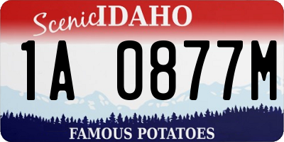 ID license plate 1A0877M