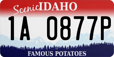 ID license plate 1A0877P