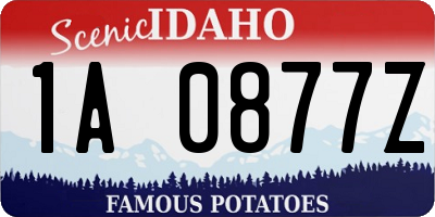 ID license plate 1A0877Z
