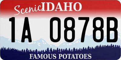 ID license plate 1A0878B