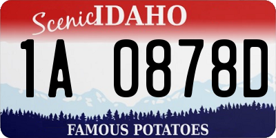 ID license plate 1A0878D