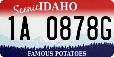 ID license plate 1A0878G