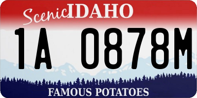 ID license plate 1A0878M