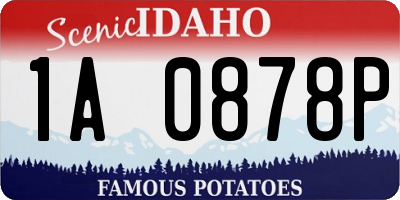 ID license plate 1A0878P