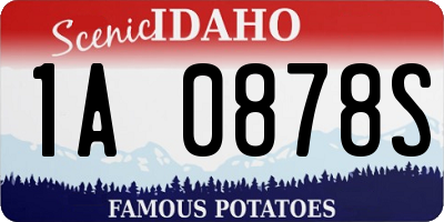 ID license plate 1A0878S